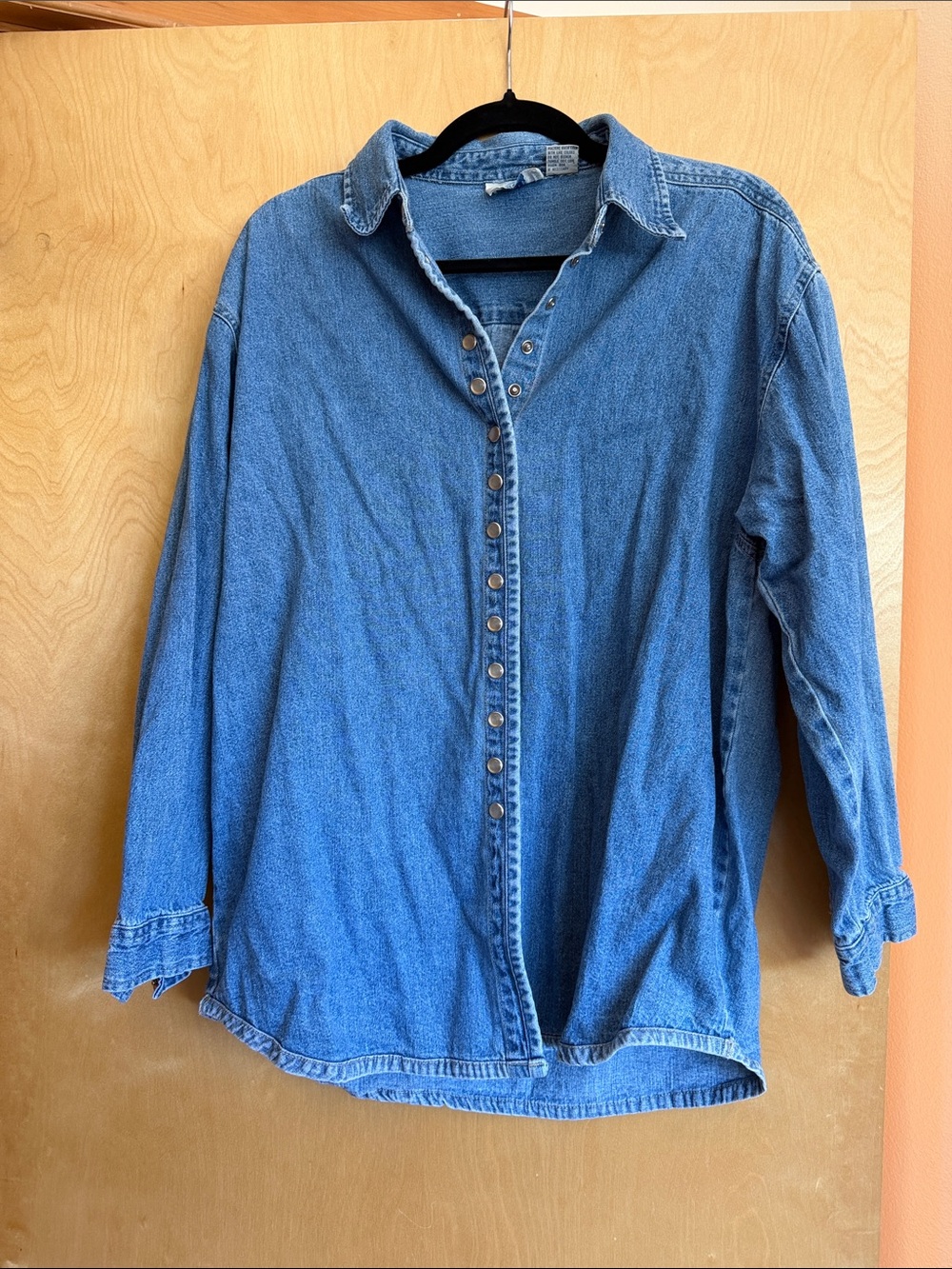 Pasta Denim Button-Up Shirt 100% Cotton